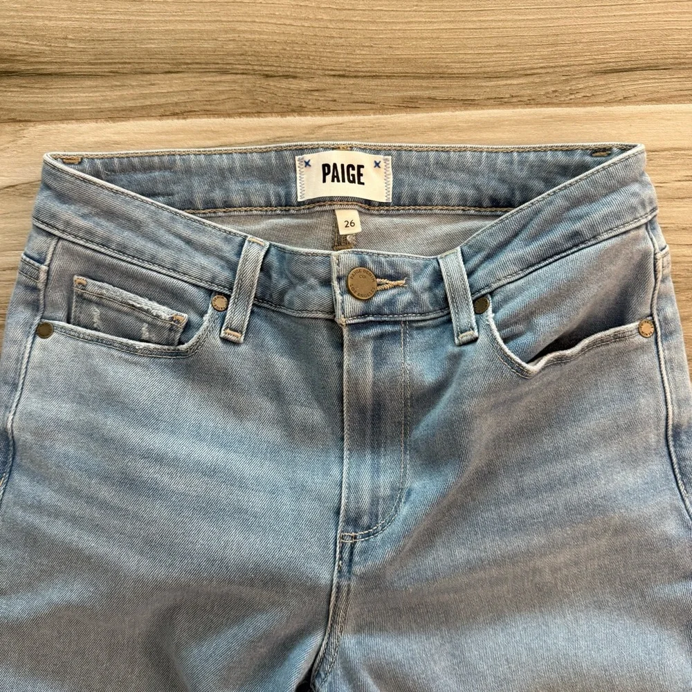 NWOT PAIGE Rory Crop Flare Raw Hem Jeans Size 26 - Picture 8 of 10